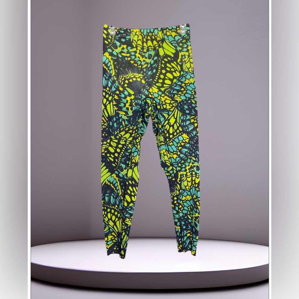 Yitty Vibrant Butterfly Print Mesh Leggings